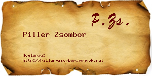 Piller Zsombor névjegykártya